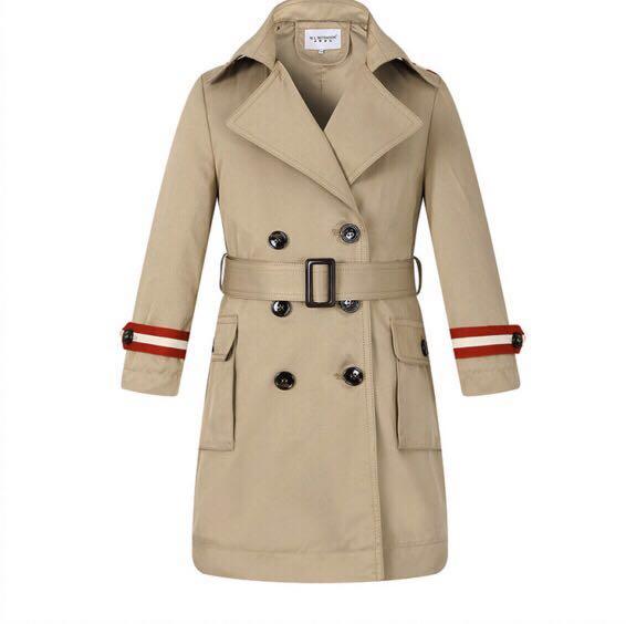 New girl's casual double-breasted trench coat(7pcs/lot)