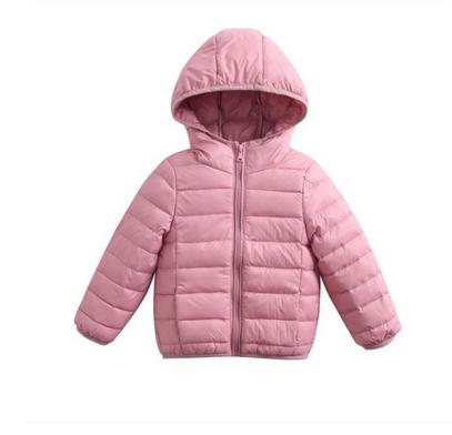 Autumn and winter new girl's light down jacket in children's baby warm short version of the fashionable jacket(6pcs/lot)