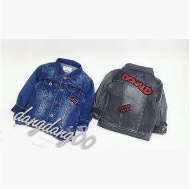 Fall new fashion trend label long-sleeve lapel denim jacket(5pcs/lot)