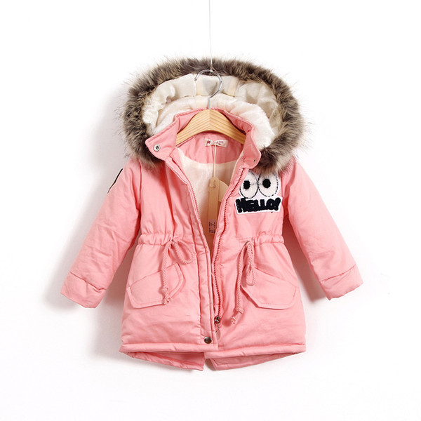 New Winter Jackets Children Coat Warm Thick Cotton Girls Snowsuit Hooded Kids Outwear