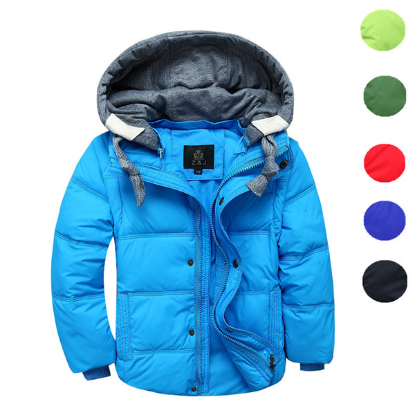 Boys Winter Jackets Removable Kids Warm Down Parkas Vest Children's Hooded Coats Thick Outdoor Outwear