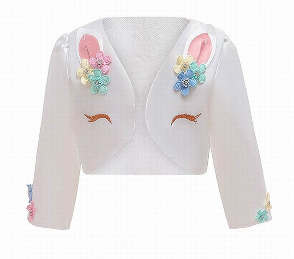 Unicorn Baby Coat Halloween Autumn winter Long Sleeve Cotton Coat Children Clothes 3-8 Years D0134