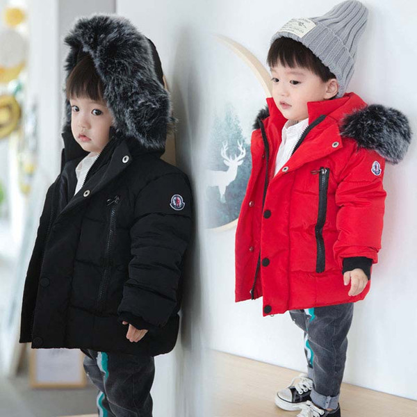 Baby Girls Boys Jacket 2019 Autumn Winter Jackets for Boys Kids Fur Collar Hooded Warm Outerwear Coats for Boys Clothes