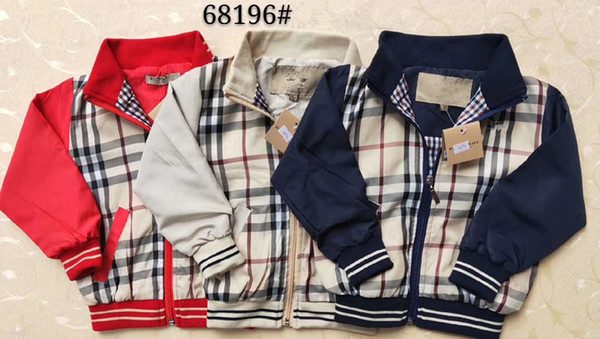 2019 new styles Brand kids clothes boy girl plaid jacket baby clothing children casual coat tee zipper coat girls cotton hoodie outwear