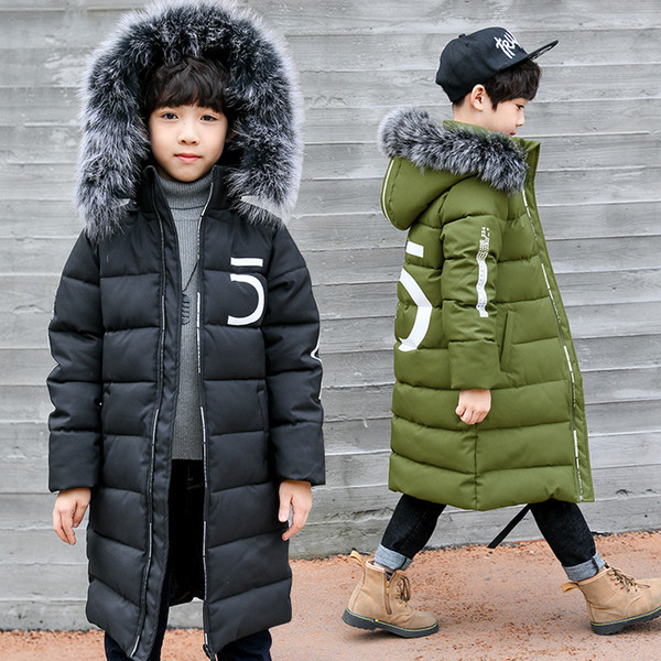 Winter Thicken Windproof Warm Kids Coat Waterproof Children Outerwear Kids Clothes Boys Jackets for 3-12 Years Old