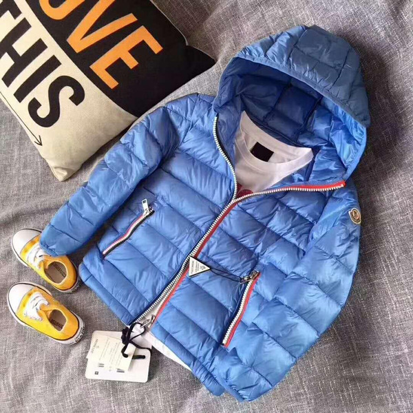 Hot selling logo children's boys and girls' 90% duck down Hooded keep warm thicken down jackets Top quality