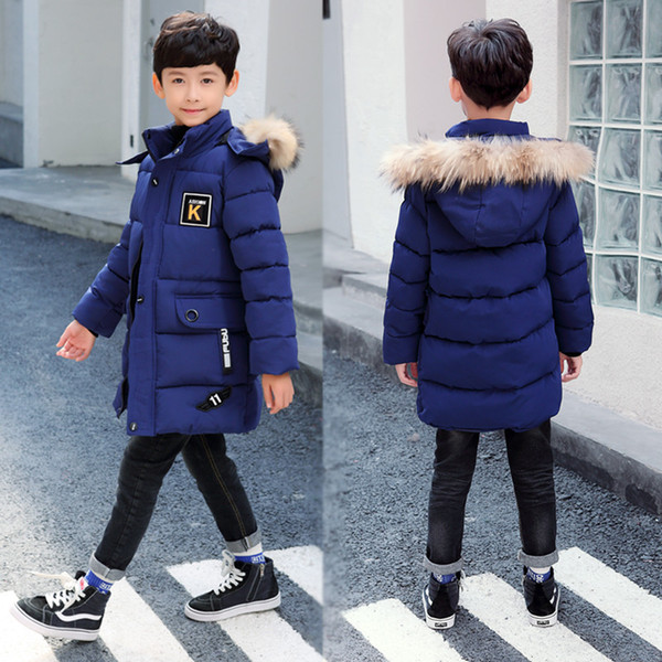 2019 New Winter Clothing Boys 4 Keep Warm 5 Children 6 Autumn Winter 9 Coat 8 Middle Aged 10 Year 12 Pile Thicker Cotton Jacket