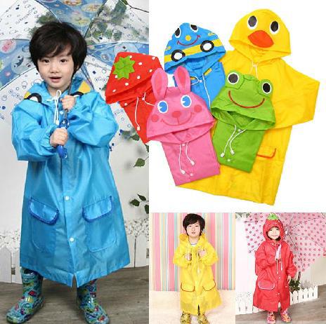 Copyrighted Children's Animal Model Raincoat Kids Rain Coat Boy's Girls Rain Cape Waterproof Coats