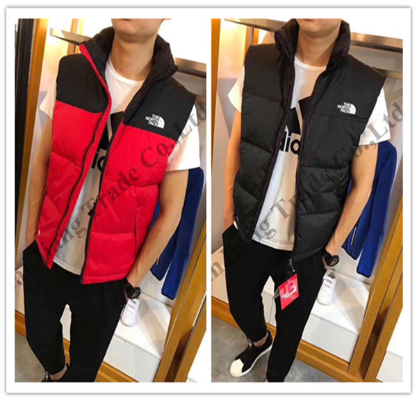 The North Men's Sleeveless Down Jacket Face Brand NF 100% Down Vest Coats Designe Winter Casual Male Down Outfits Warm Outwear NC102405