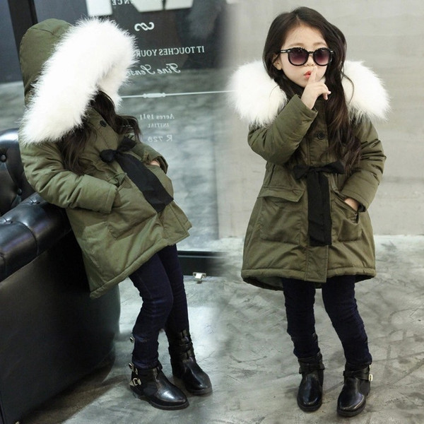 New winter cotton padded jacket for girls fashion coat for children clothes for baby girl warm coat jackets down rop