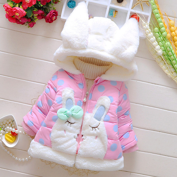 designer baby girl clothes Girls Coats Warm Fleece Overcoat 2019 kids girls clothing Winter Warm Outerwear Hooded Jacket Birthday clothes