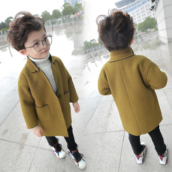 2017 Autumn Winter Baby Girls and Boy Coat Children's Clothing Warm Long Blazer Jacket Kids Trench Coats Girl Boy Outwear