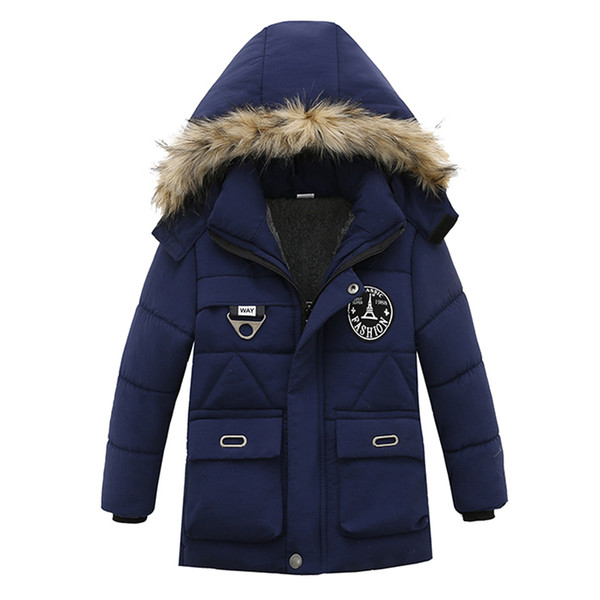 Children Jacket For Boys Coat Autumn Winter Jackets For Boys Jacket Kids Warm Hooded Zipper Outerwear Coat For Boys costume