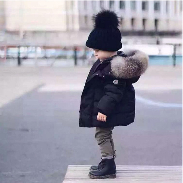 FOENREA Jacket For Boys 2019 New Hooded Winter Jackets Black Children's Warm Jackets For Boy Clothes 1-6 Year Baby Boys Jacket