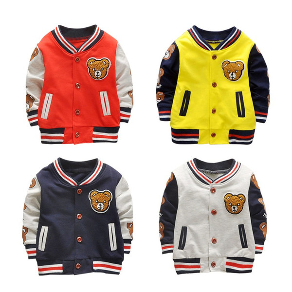 Children Jackets Kids Baseball Sweatshirt Spring Autumn Baby Outwear Boys Coat Children Girls Clothes 1-4Y