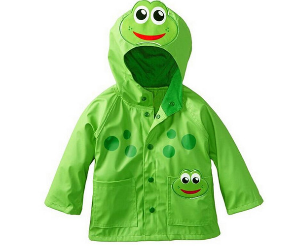 Girl Frog rain coat Girls Enhanced Radiance Frog Rain Slicker Baby Rain coats Kids Coat Girl clothes Girl Outwear TL 001