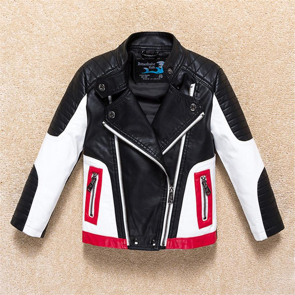 Jackets For Boys 2018 Fall Fashion Brand Leather Jacket Children Winter Girls Outerwear Coats Infant Kids Long Sleeve Coat