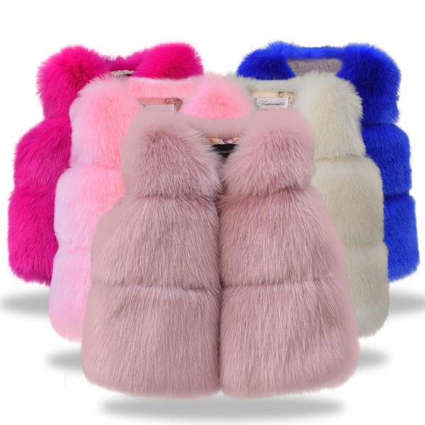 Children fashion clothing Autumn Winter Faux fur Baby Coats for Girls Flower Jackets For Kids Clothes Top baby Girls Outwear