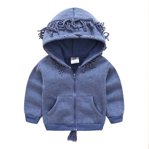 Baby Hooded Jacket 2019 Spring New Boy Children's Clothing Children's Long-sleeved Fleece Zipper Shirt