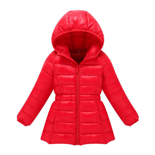 2018 top fashion boys winter jacket girls autumn parkas kids warm hooded down cotton coats outwear children soild padded overcoat