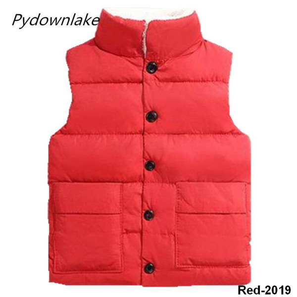 2019 New Arrival Pydownlake Casual Unisex Solid Denim Vests & Waistcoats Winter Cotton Baby Boy Vest Kids Vest Vest For Girls