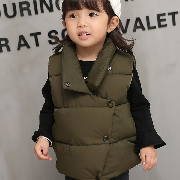 2018 Real New Arrival 12m-5t Pydownlak Fashion Baby Girl Vest Coat Spring Thick Sleeveless Single-breasted Soild Girls Boys Waistcoat Kid