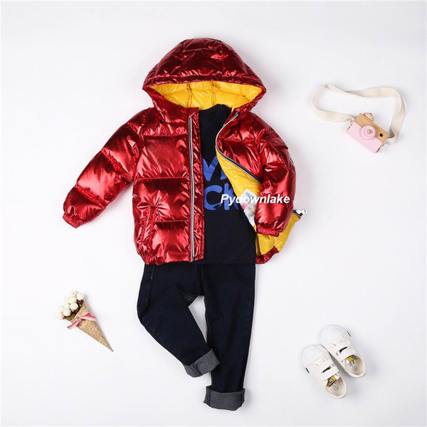 Pydownlake Winter Jacket Boy girl Hooded Russian Boy Winter Child Winter Outerwear Coats Thicken Warm Jacket Baby Boy Jacket