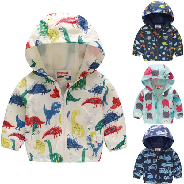 Dinosaur Baby Boys Hooded Jackets Children Coats Boy Hoodies Clothes Cartoon Outfits Kids Outwear Jersey Top Spring Autumn Shirt