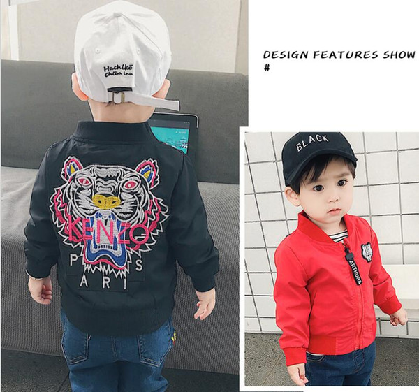 2019 New Spring Autumn Jacket Clothing Baby Boys Coat Cartoon Printed Flight jacket Autumn Kids Outerwear Children Clothes