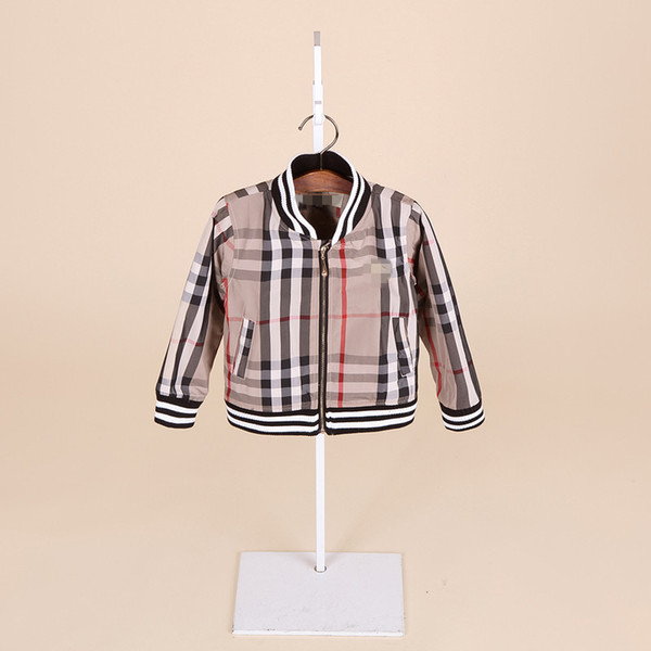 plaid jacket 2018 autumn Winter new styles kids long sleeve plaid jacket child thick warm zipper coat boy high quality cotton outwear