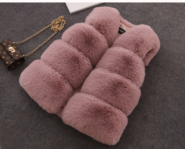 kids girl Winter Warm Waistcoat girl fur vest Coat Winter kids outwear baby kids girl jacket vest 5 color size 70-160cm