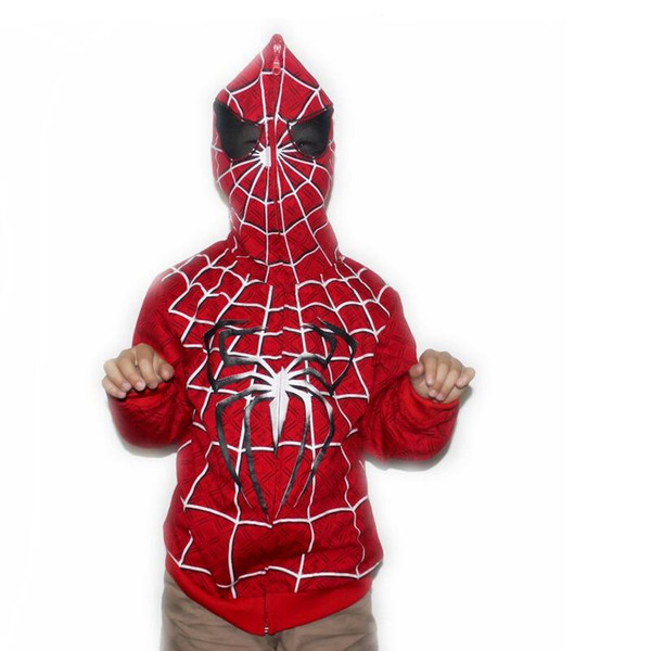 2016 New autumn Children Boys Spiderman hoodies jacket sweatershirt spider-man clothes for kids free shipping