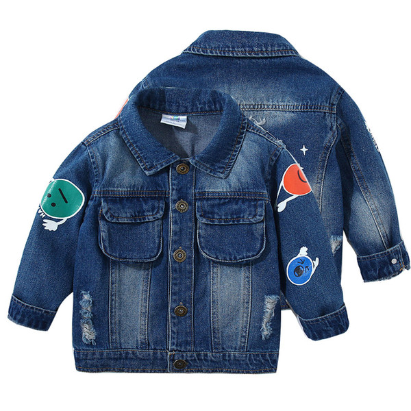 Fashion Baby Denim Jacket 2019 Spring Children's Clothing Children's Long-sleeved Lapel Shirt for Children Baby Boys Outwear