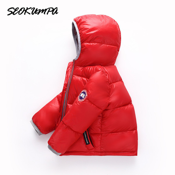 Children's Winter Jackets Down Jacket For Girl Warm Hooded Long Sleeve Baby Toddler Boys Jacket Kids Parka Outerwear Y18102607