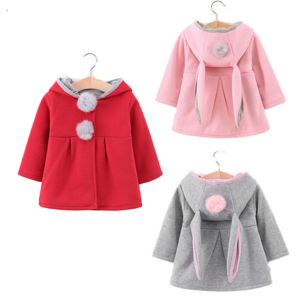 Spring Autumn Jackets Infant Kids Rabbit Jacket Baby Girls Poncho Toddler Cape Children Outerwear Newborn Coat