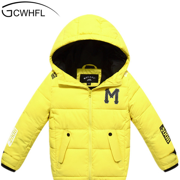 High Quality 2018 New Children Warm Jackets For Boys Girls Winter Autumn Down Cotton Padded Outerwear Kids hooded Jacket 4-14Y