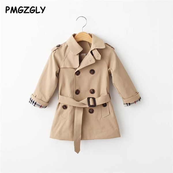 2018 Spring trench coat for girls clothes children clothing cotton double-breasted jacket kids clothes windbreaker girls Coat Ki