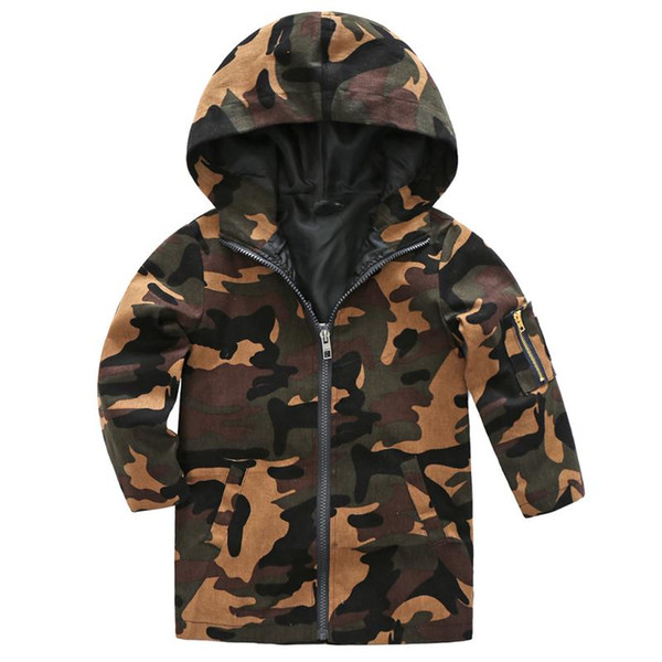 Spring Children Jackets Windproof kids clothes Korean Children Camo Hooded Jacket Coat Kids Winter Jacket Outerwear Coats