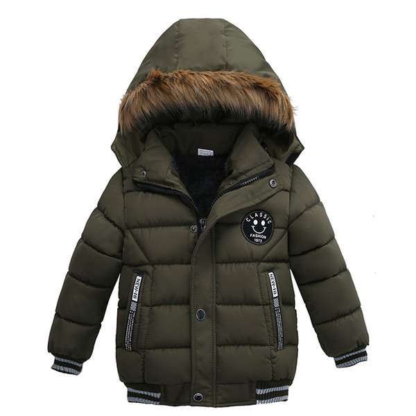 Baby boys winter warm coat children Cotton-padded outwear clothes kids thicken clothing 5 colors fashion boy clothes