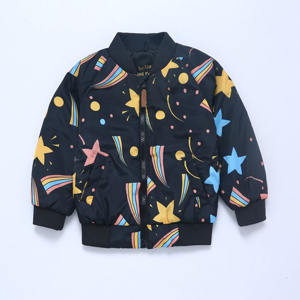 INS mini*rodini Baseball Jacket Brother Sister Universe Planet Printed Coats For Kids Spring Autumn Winter Clothing Free DHL 238