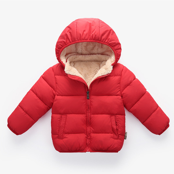 New Toddler Little Girls Boys Winter Warm Clothing Fleece Down Parkas Wadded Jacket Outerwear Cotton-Padded Coats 2 3 4 5 Years