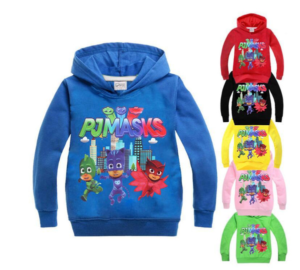 Boys Girls MASKS Hoodies Jacket Coat Cartoon Roupas Kids PJ Full Sleeve Sweatshirts Tops Children Custome Outerwear