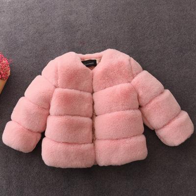 Girl fur Coat Jackets 2-10Year Kids Girls Faux Fur Coats 2018 Spring Winter Infant Princess Warm Coat Outwear Children Clothing D218