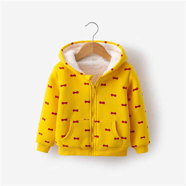 good quality winter girls caots warm fleece velvet long sleeve hoodies for children fashion clothing outfits bebe jackets outerwear