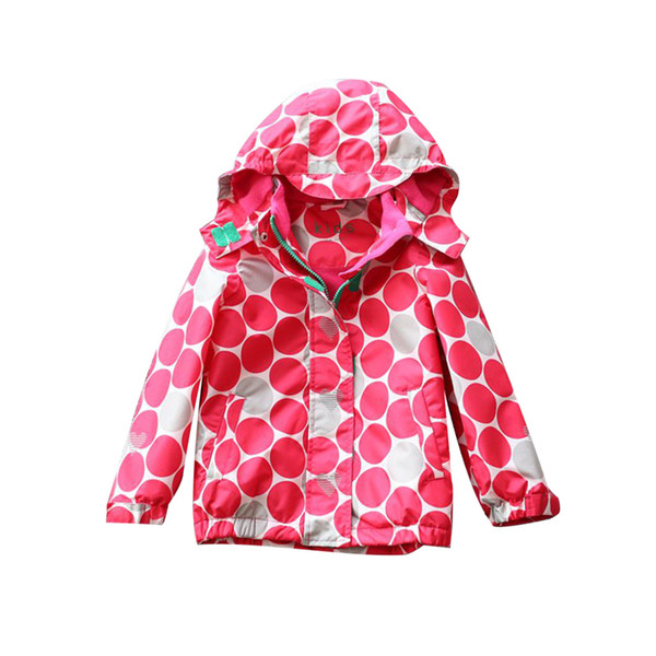 2019 Autumn Winter Children Jackets For Girls Hooded Plus Velvet Waterproof Windbreaker Baby Girls Outerwear Coats Kids Clothes