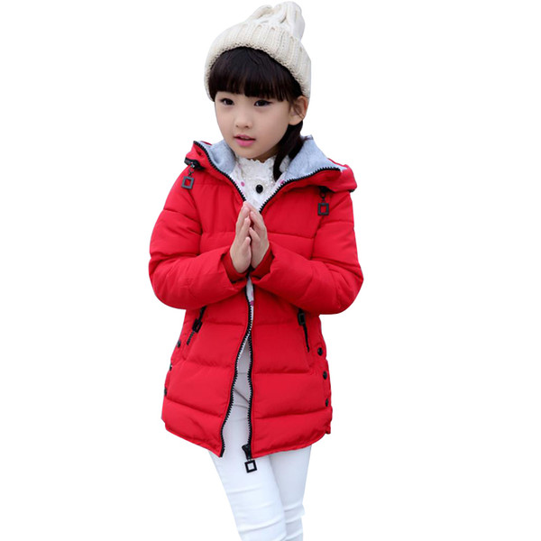 Winter Coats for Teenage Girls Cotton-Padded Warm Children's Winter Jackets 4-13 Years Girls Parka Kids Outerwear & Coat