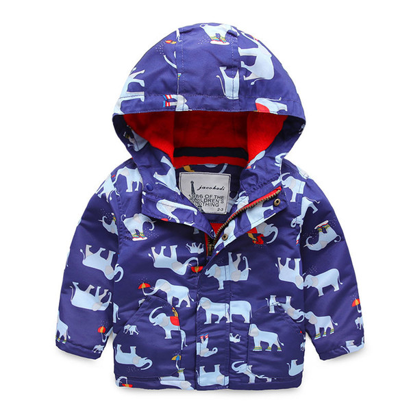 Plus Velvet Warm Children Jackets Spring Autumn Waterproof Windproof Girls Outerwear Coat 2-8 Years Kids Baby Girls Clothes