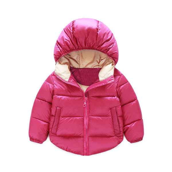 New children's clothing winter boys and girls multi-color hooded jacket cotton fashion down jacket children's jacket