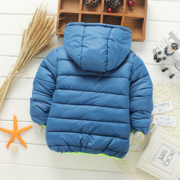 2018 Children's Outerwear Boy and Girl Winter Warm Hooded Coat Children Cotton-Padded Clothes boy Down Jacket kid jackets