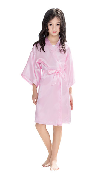 Shanghai Story 6 pieces/set(Size 4,Size 6,Size 8,Size 10,Size 12,Size14) Girls' Satin Kimono Solid Robe for Cosplay Party Birthday